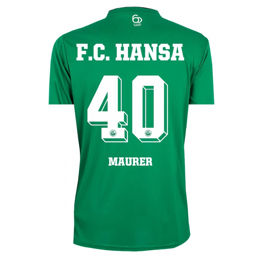 Danxen Kinder Erik Maurer #40 Trikot Dunkelgrün Weiß Torwarttrikot 2025/26