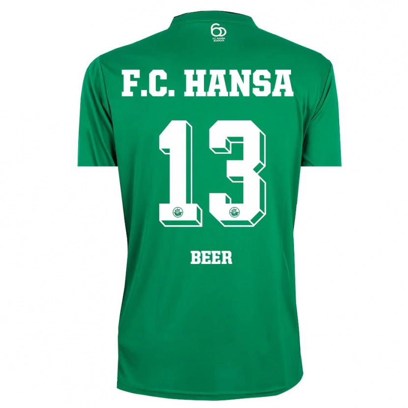 Danxen Kinder Darian Beer #13 Trikot Dunkelgrün Weiß Torwarttrikot 2025/26