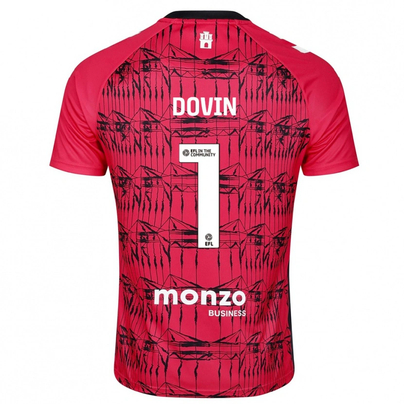 Danxen Kinder Oliver Dovin #1 Trikot Rot Weiß Torwarttrikot 2025/26