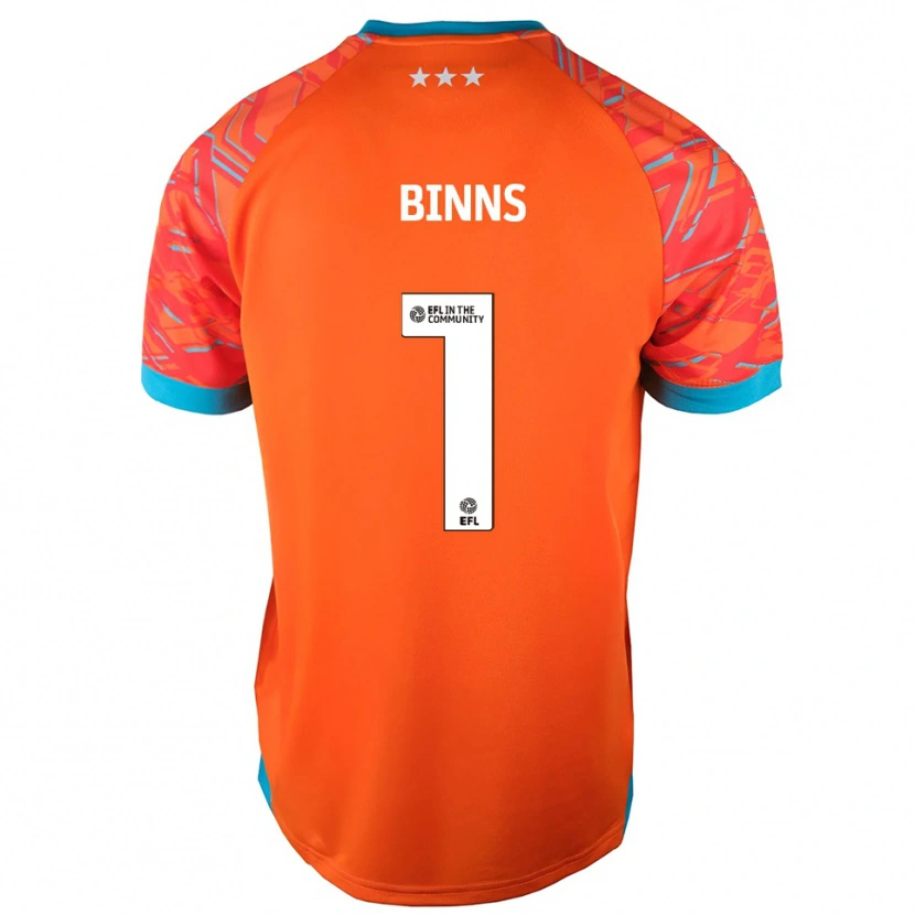 Danxen Kinder Charlie Binns #1 Trikot Orange Weiß Torwarttrikot 2025/26