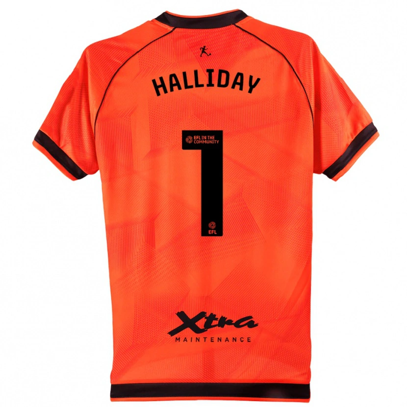Danxen Kinder Joel Halliday #1 Trikot Orange Schwarz Torwarttrikot 2025/26