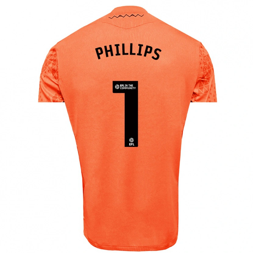 Danxen Kinder Jack Phillips #1 Trikot Orange Schwarz Torwarttrikot 2025/26