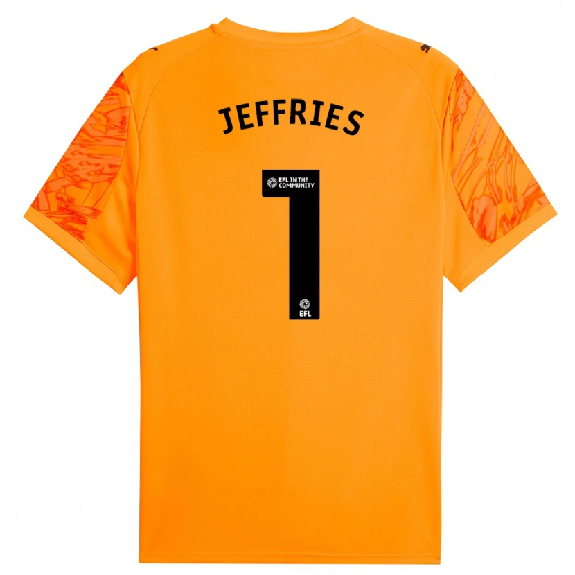 Danxen Kinder Josh Jeffries #1 Trikot Orange Schwarz Torwarttrikot 2025/26