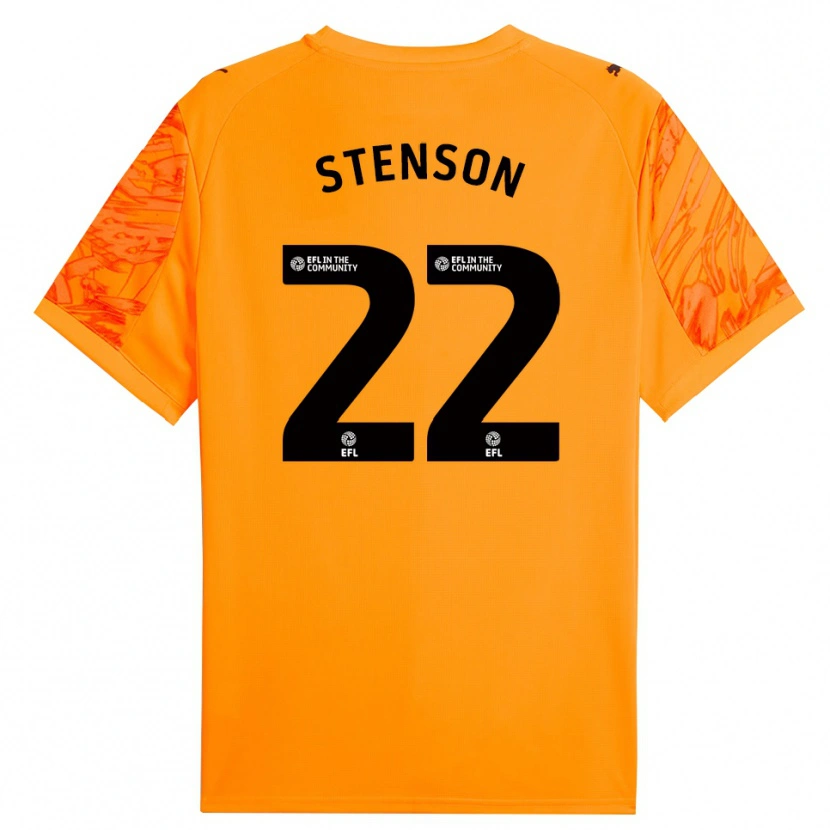 Danxen Kinder Fran Stenson #22 Trikot Orange Schwarz Torwarttrikot 2025/26