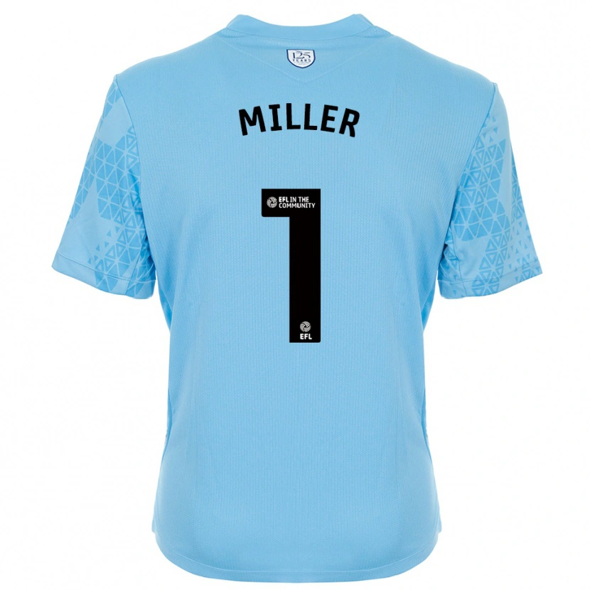 Danxen Kinder Anna Miller #1 Trikot Himmelblau Schwarz Torwarttrikot 2025/26