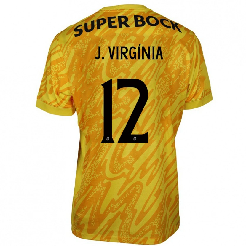 Danxen Kinder João Virgínia #12 Trikot Gelb Orange Torwarttrikot 2025/26