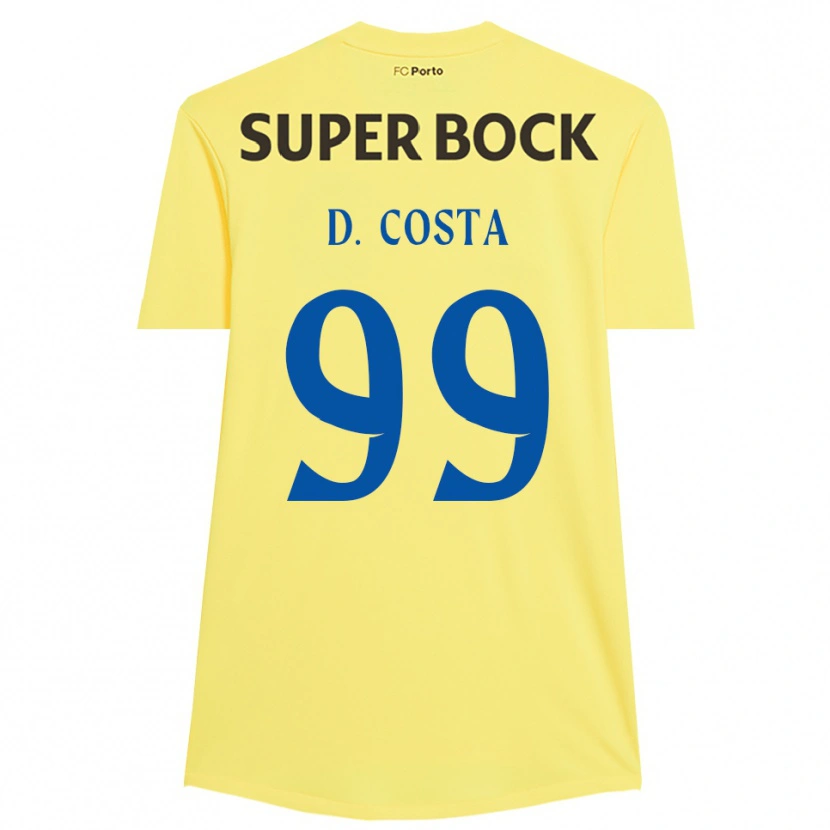 Danxen Kinder Diogo Costa #99 Trikot Hellgelb Schwarz Torwarttrikot 2025/26