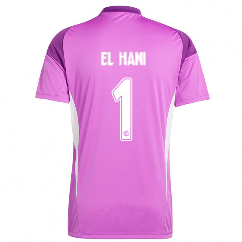 Danxen Kinder Aymean el Hani #1 Trikot Hellviolett Weiß Torwarttrikot 2025/26