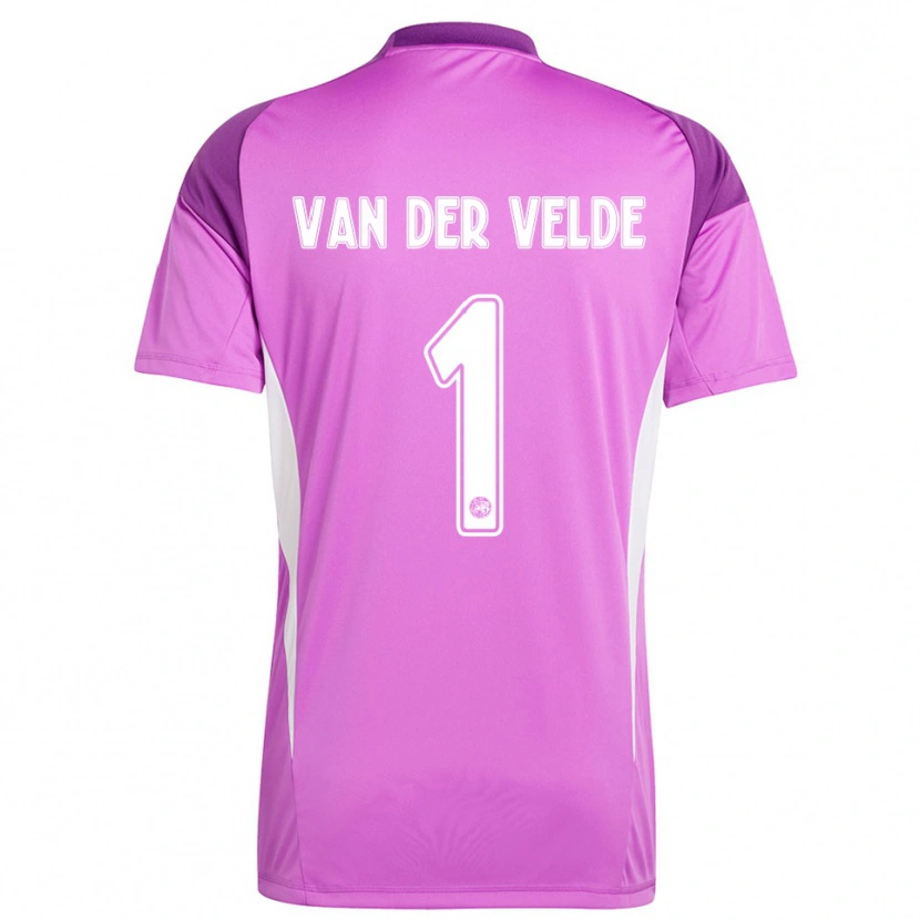 Danxen Kinder Valentijn van der Velde #1 Trikot Hellviolett Weiß Torwarttrikot 2025/26