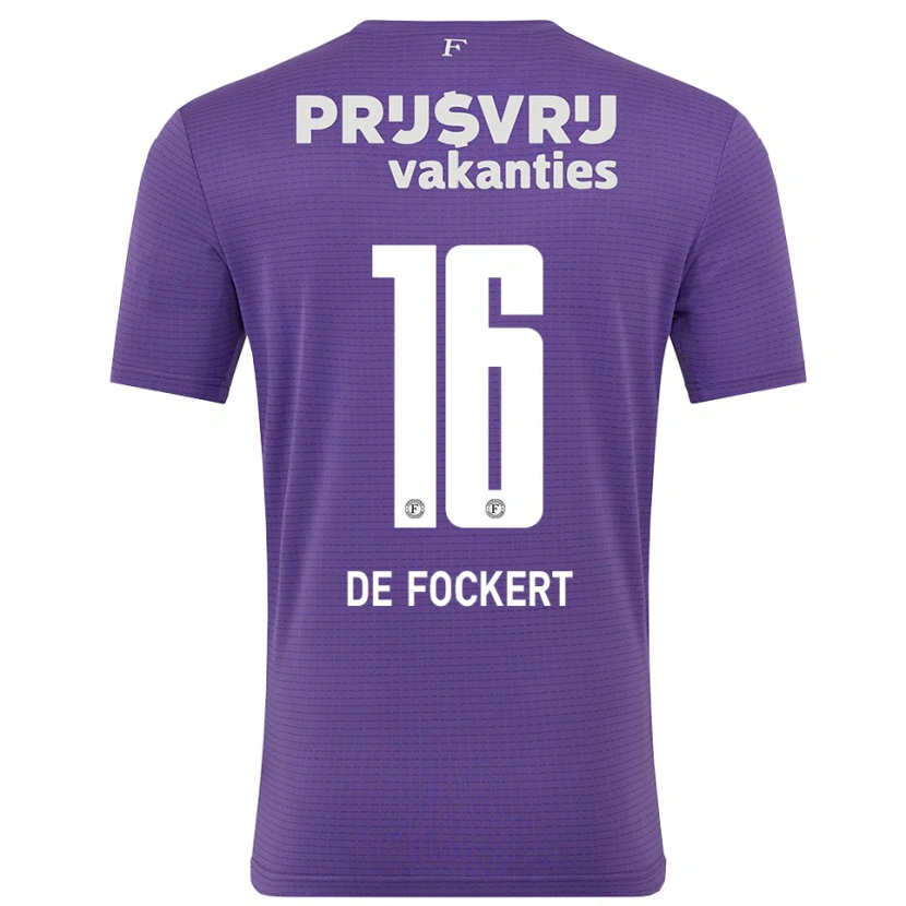 Danxen Kinder Maarten de Fockert #16 Trikot Violett Weiß Torwarttrikot 2025/26