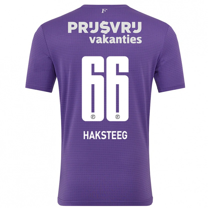 Danxen Kinder Tim Haksteeg #66 Trikot Violett Weiß Torwarttrikot 2025/26