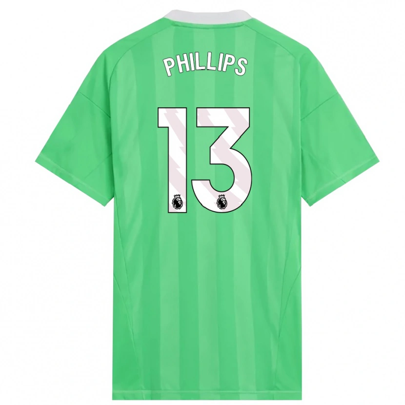 Danxen Kinder Charlie Phillips #13 Trikot Hellgrün Weiß Torwarttrikot 2025/26