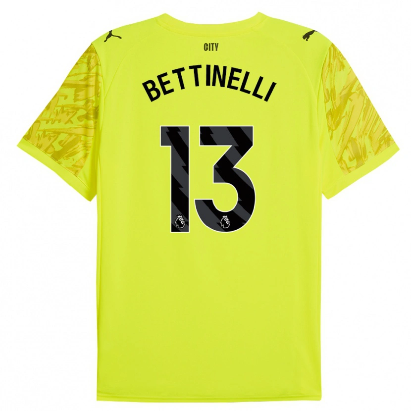 Danxen Kinder Marcus Bettinelli #13 Trikot Gelb Orange Schwarz Torwarttrikot 2025/26