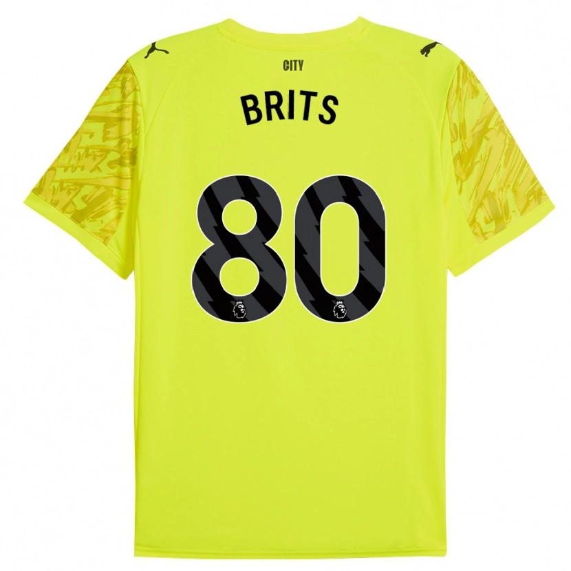 Danxen Kinder Spike Brits #80 Trikot Gelb Orange Schwarz Torwarttrikot 2025/26