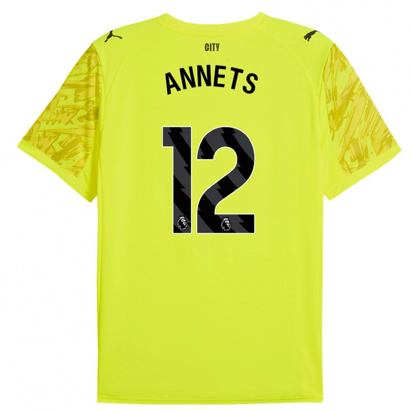 Danxen Kinder Eve Annets #12 Trikot Gelb Orange Schwarz Torwarttrikot 2025/26