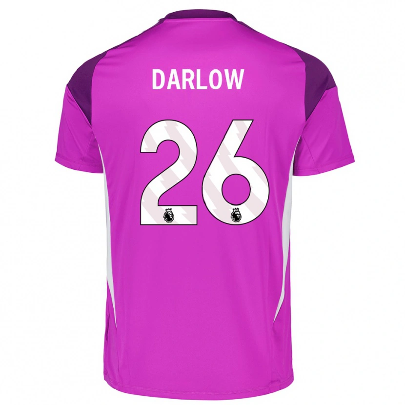 Danxen Kinder Karl Darlow #26 Trikot Violett Weiß Torwarttrikot 2025/26