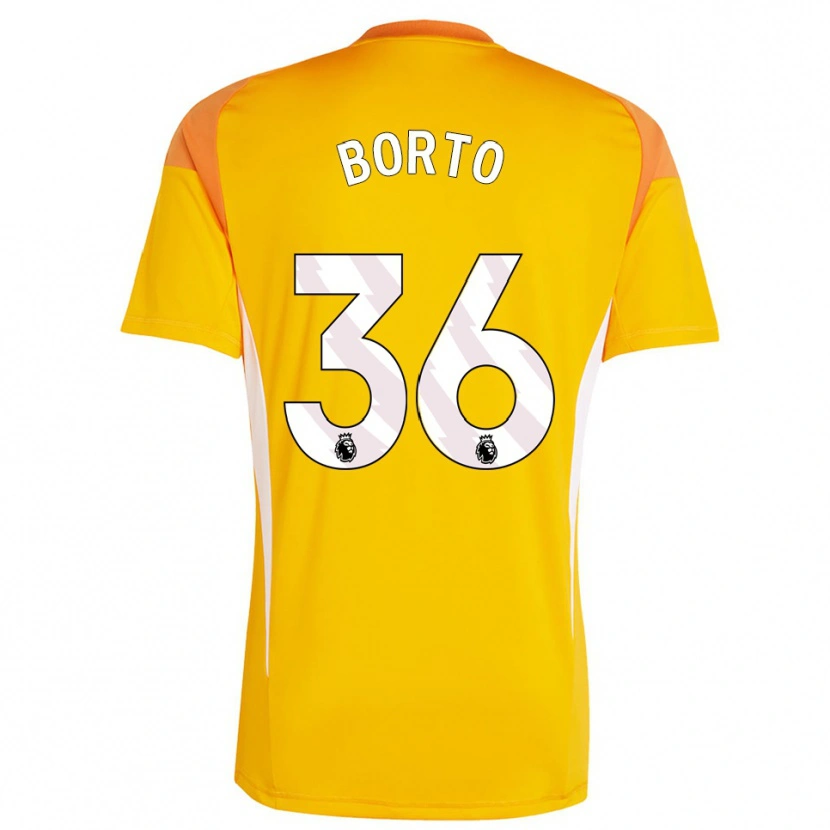 Danxen Kinder Alex Borto #36 Trikot Orange Weiß Torwarttrikot 2025/26