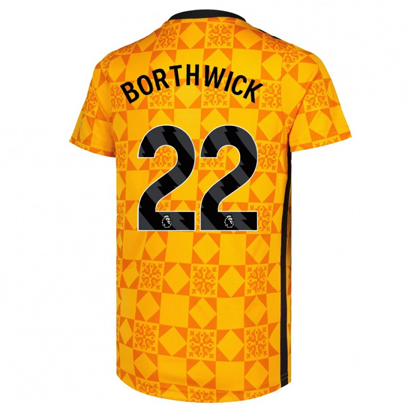 Danxen Kinder Megan Borthwick #22 Trikot Gelb Schwarz Torwarttrikot 2025/26