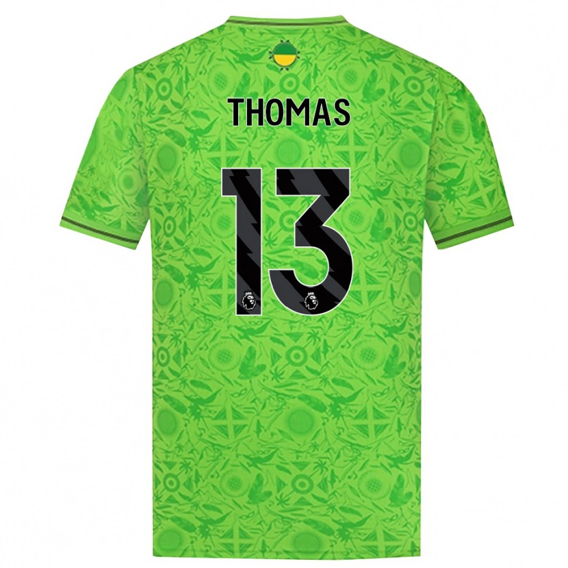 Danxen Kinder Bec Thomas #13 Trikot Grün Schwarz Torwarttrikot 2025/26