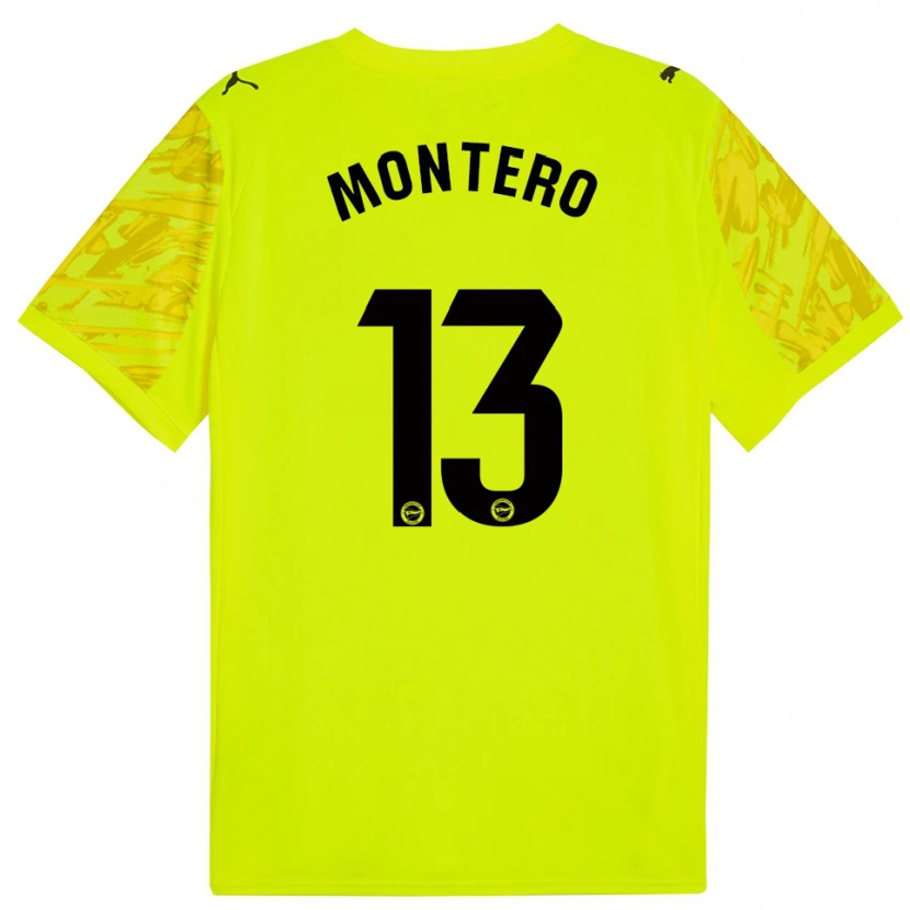 Danxen Kinder Rubén Montero #13 Trikot Gelb Schwarz Torwarttrikot 2025/26