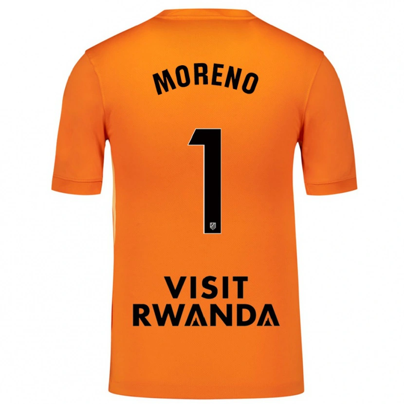 Danxen Kinder Álvaro Moreno #1 Trikot Orange Schwarz Torwarttrikot 2025/26