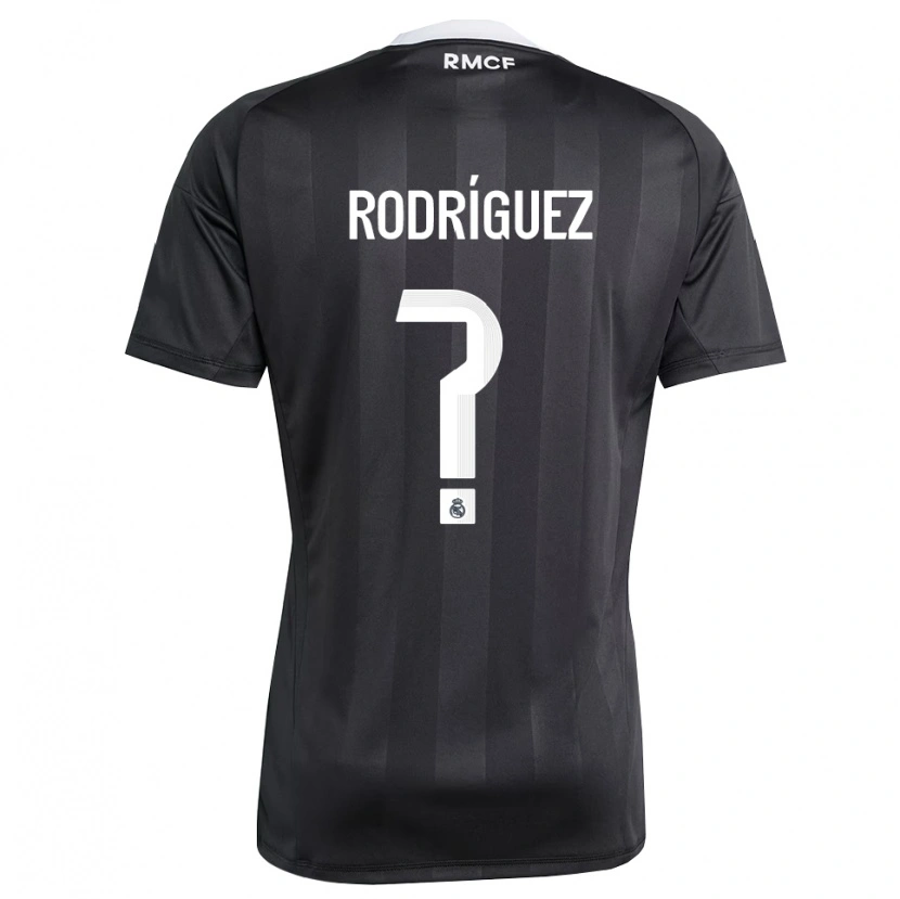 Danxen Kinder Álvaro Rodríguez #0 Trikot Schwarz Weiß Torwarttrikot 2025/26