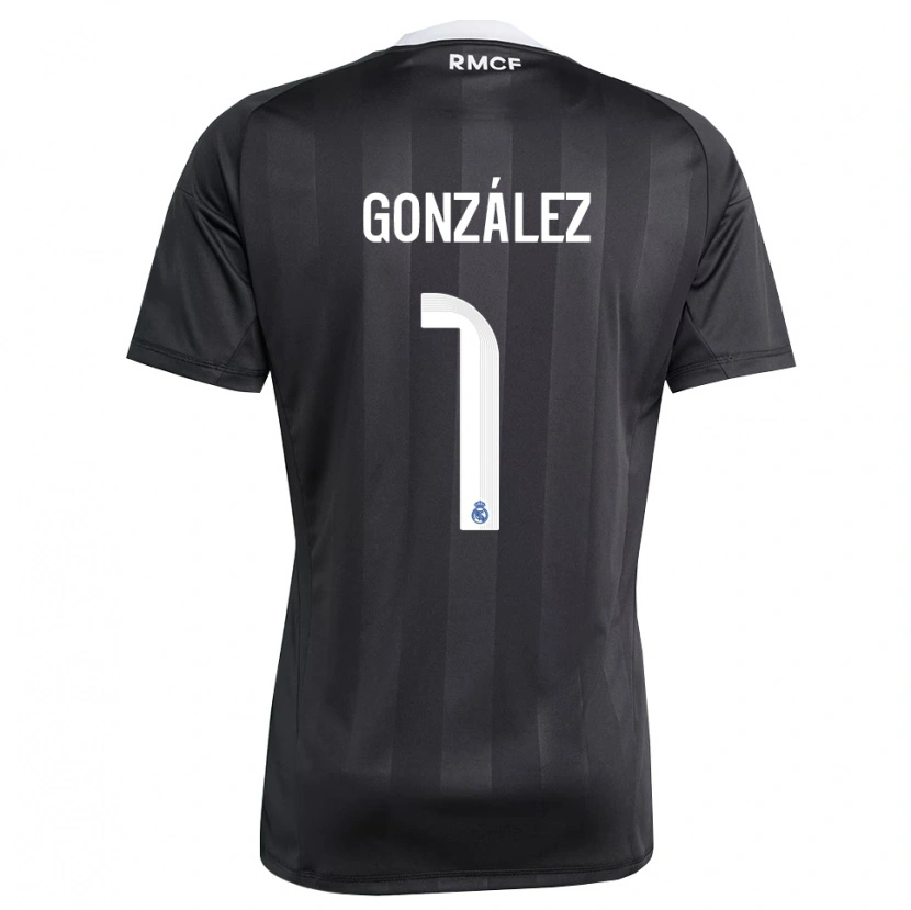 Danxen Kinder Álvaro González #1 Trikot Schwarz Weiß Torwarttrikot 2025/26