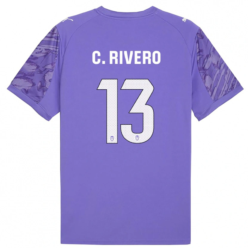 Danxen Kinder Cristian Rivero #13 Trikot Flieder Weiß Torwarttrikot 2025/26