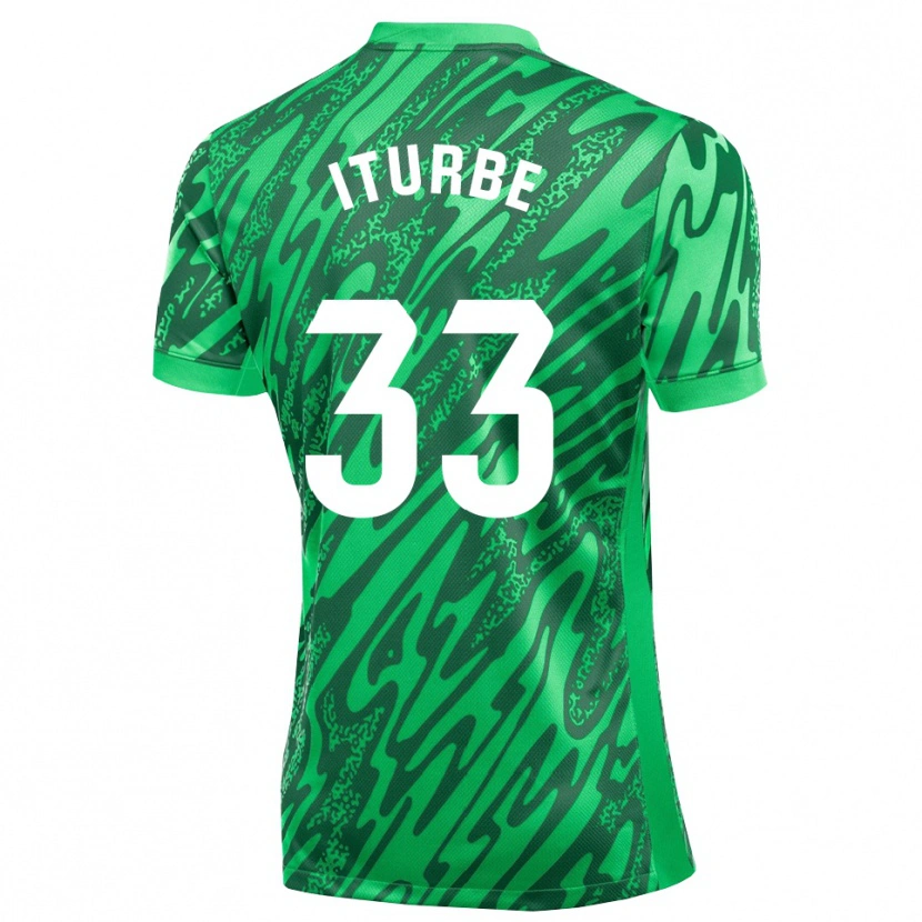 Danxen Kinder Alejandro Iturbe #33 Trikot Dunkelgrün Weiß Torwarttrikot 2025/26