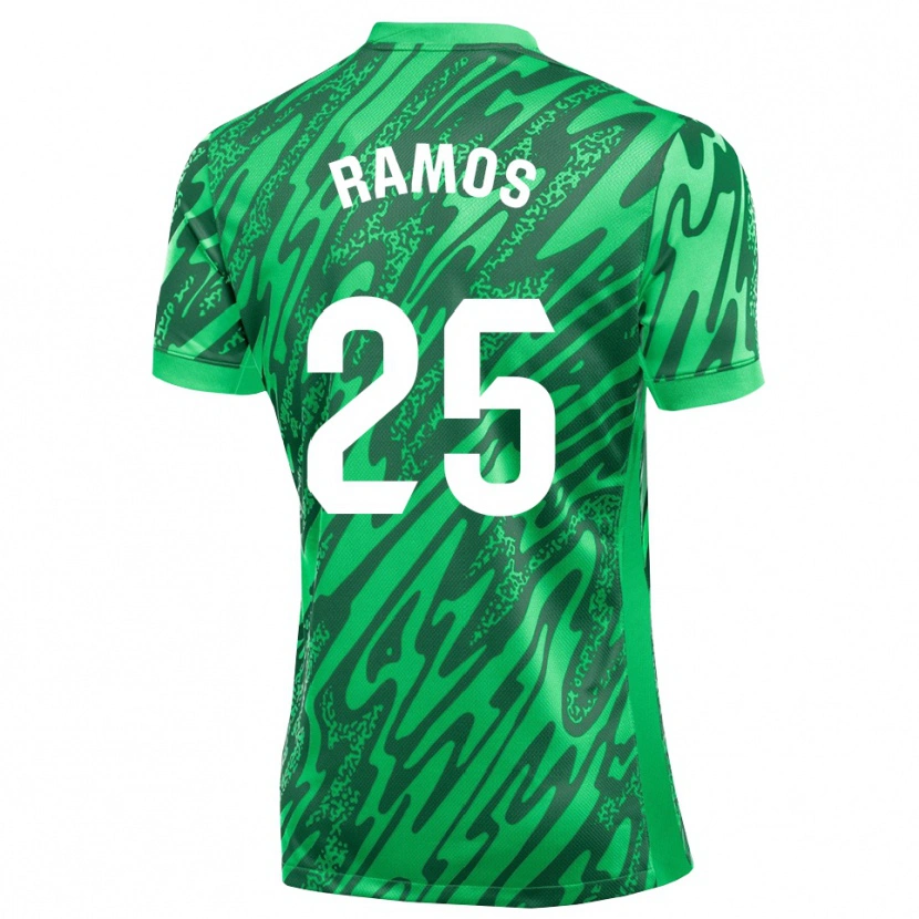 Danxen Kinder Alejandro Ramos #25 Trikot Dunkelgrün Weiß Torwarttrikot 2025/26