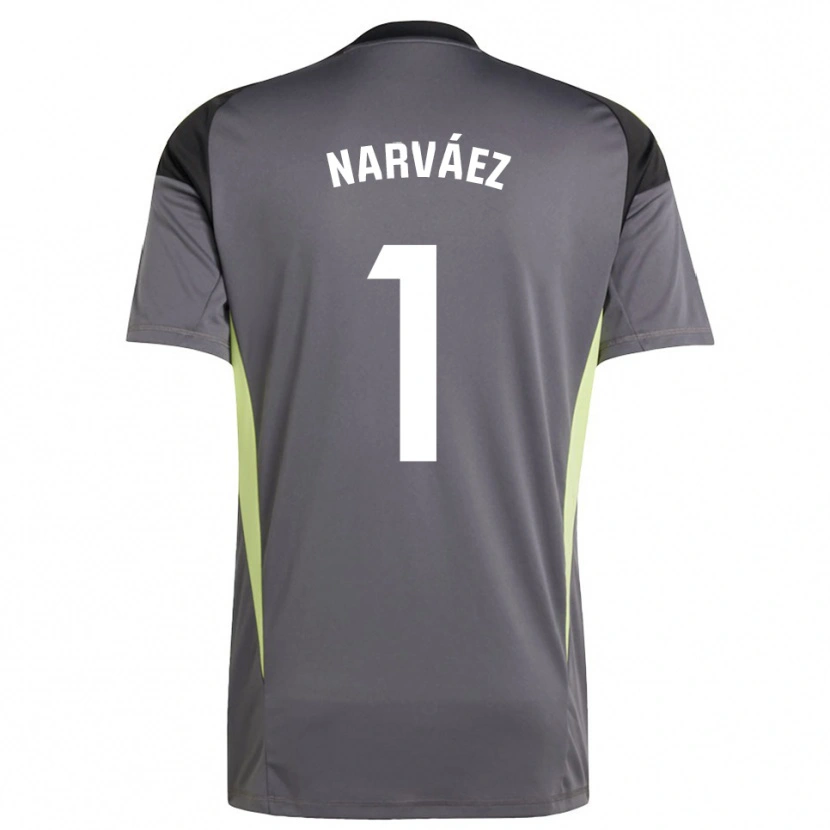 Danxen Kinder Miguel Narváez #1 Trikot Dunkelgrau Schwarz Torwarttrikot 2025/26