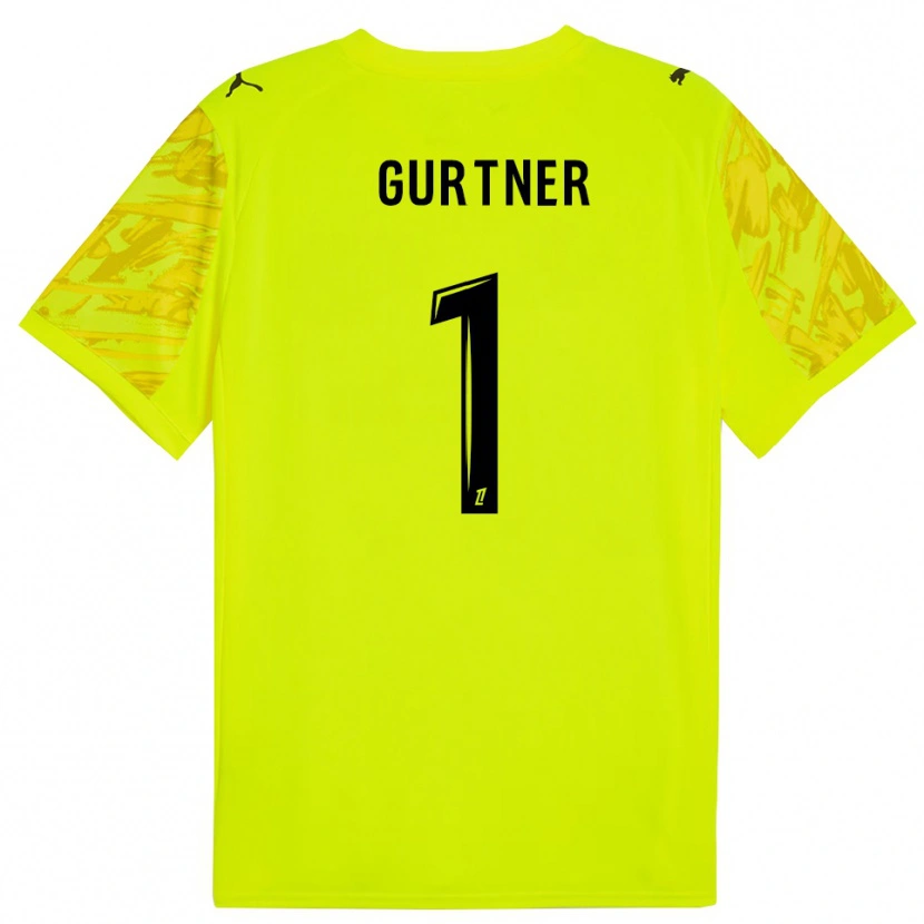 Danxen Kinder Régis Gurtner #1 Trikot Leuchtgrün Schwarz Torwarttrikot 2025/26