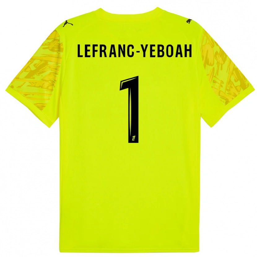 Danxen Kinder Daïvy Lefranc-Yeboah #1 Trikot Leuchtgrün Schwarz Torwarttrikot 2025/26
