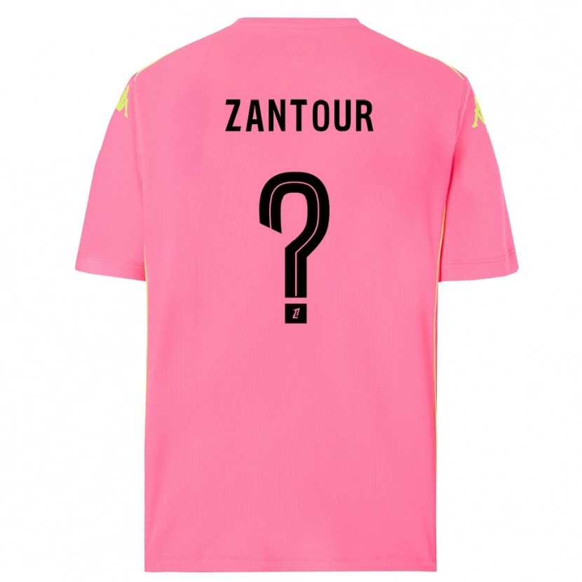 Danxen Kinder Ishaq Zantour #0 Trikot Knallpink Schwarz Torwarttrikot 2025/26