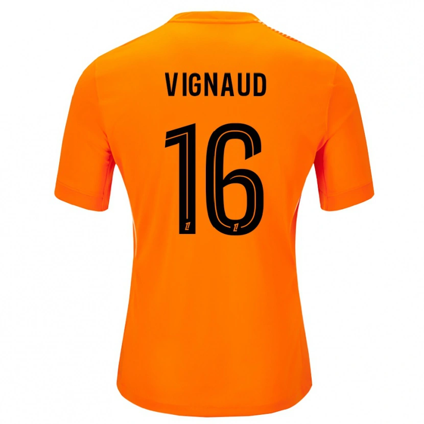 Danxen Kinder Arthur Vignaud #16 Trikot Orange Schwarz Torwarttrikot 2025/26