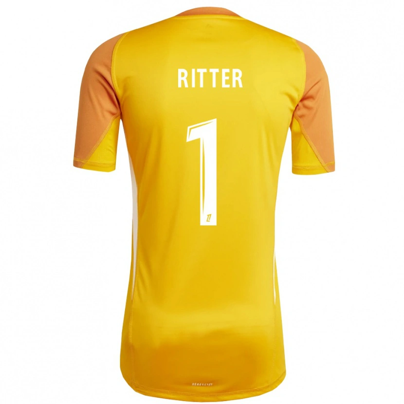 Danxen Kinder Maxime Ritter #1 Trikot Orange Weiß Torwarttrikot 2025/26