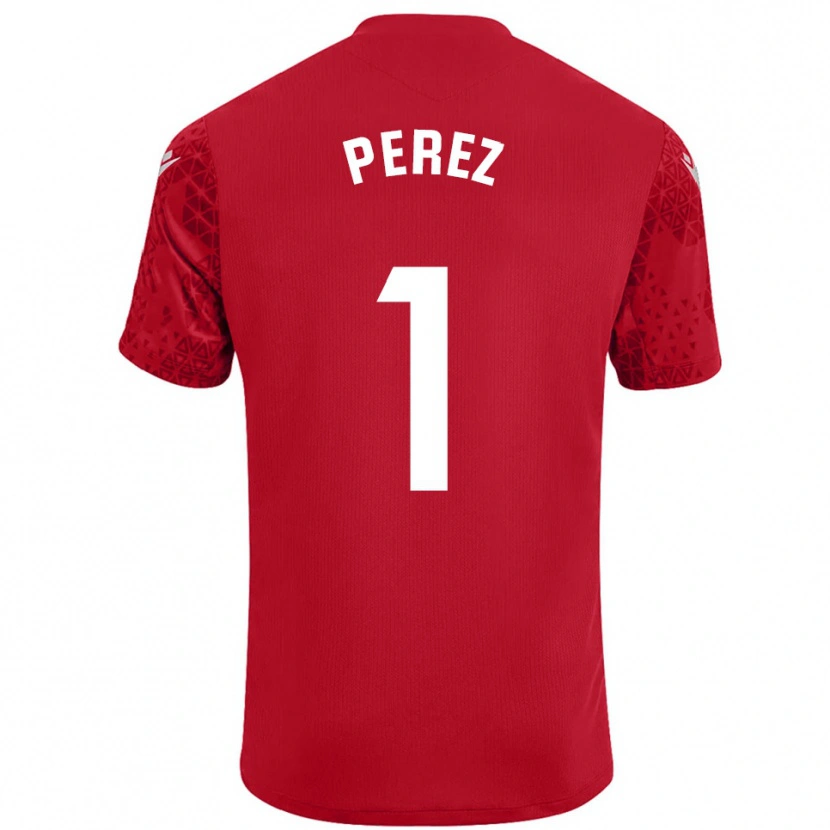 Danxen Kinder Fer Pérez #1 Trikot Rot Weiß Torwarttrikot 2025/26