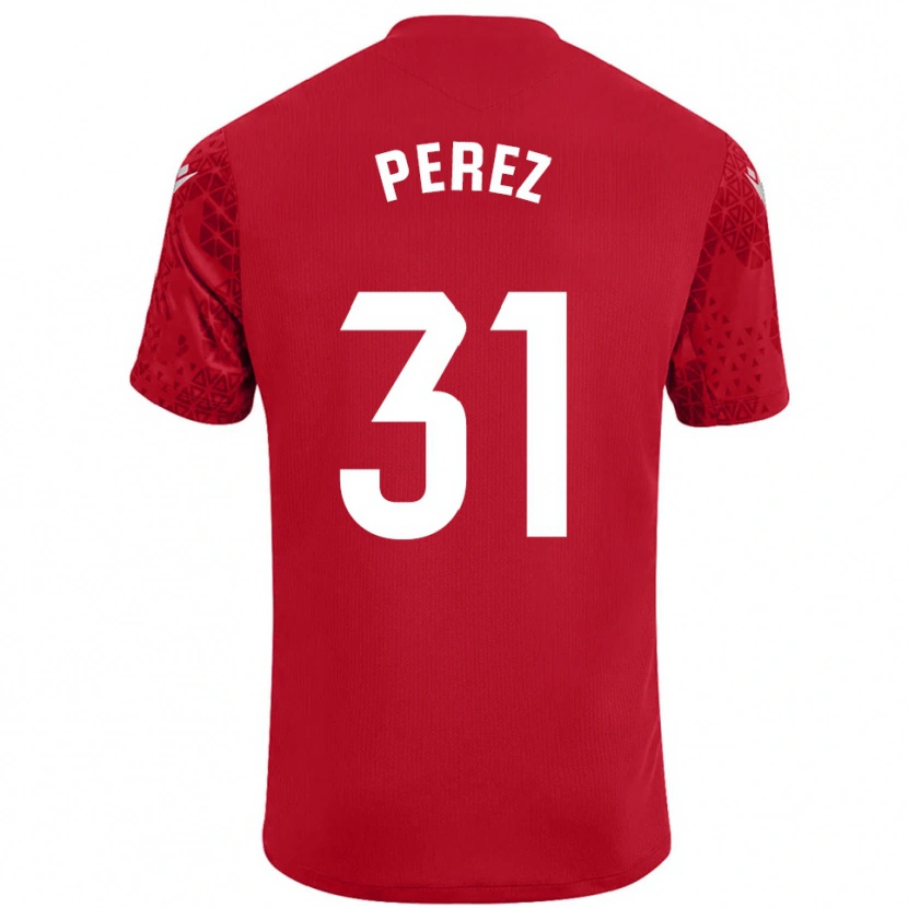 Danxen Kinder Ángel Pérez #31 Trikot Rot Weiß Torwarttrikot 2025/26