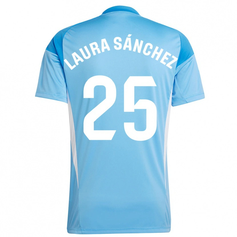 Danxen Kinder Laura Sánchez Comuñas #25 Trikot Himmelblau Weiß Torwarttrikot 2025/26