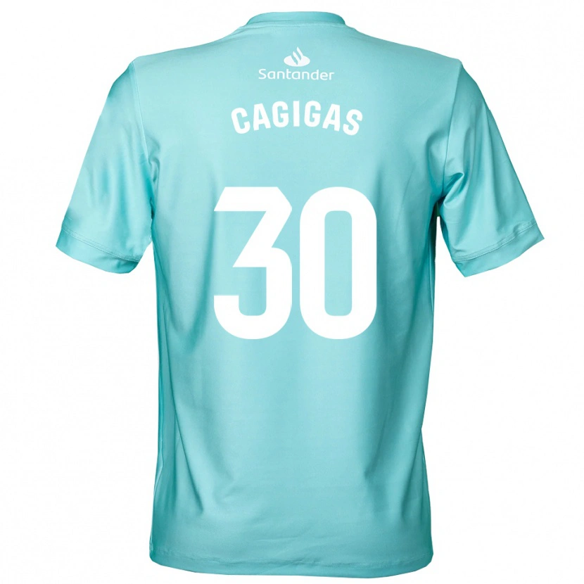 Danxen Kinder Iván Cagigas #30 Trikot Hellcyan Weiß Torwarttrikot 2025/26