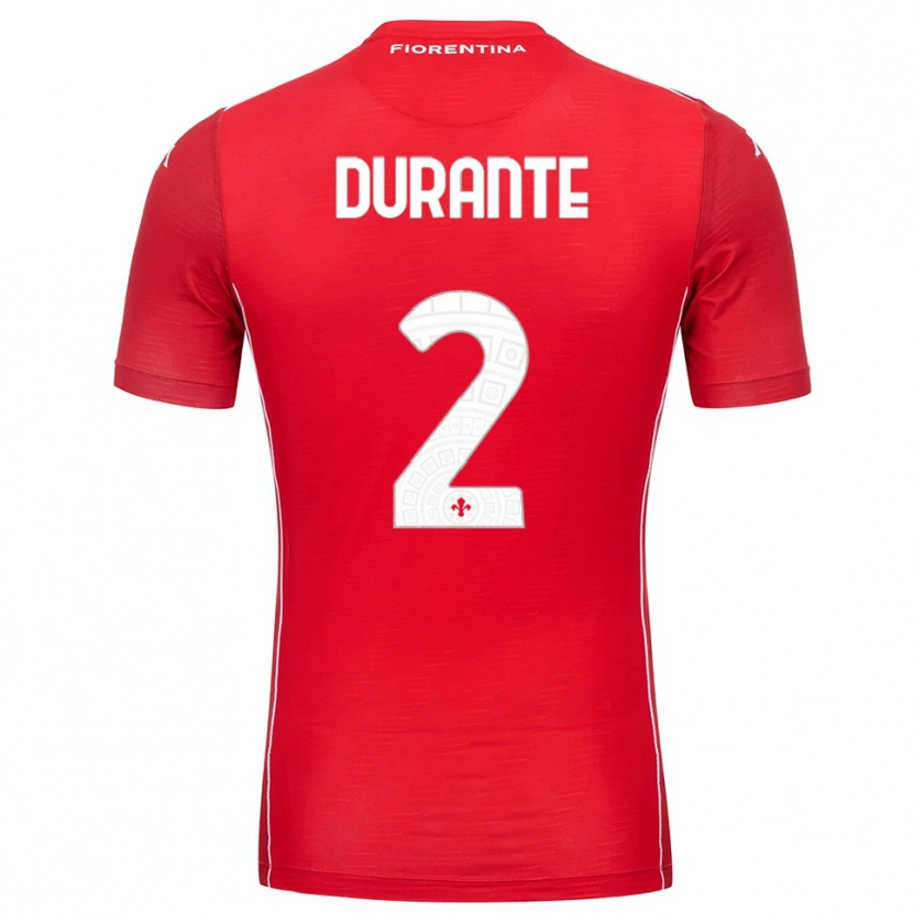 Danxen Kinder Francesca Durante #2 Trikot Rot Weiß Torwarttrikot 2025/26