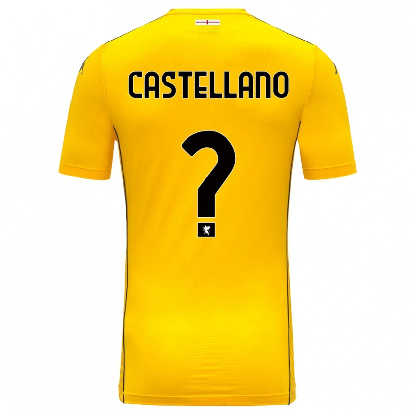 Danxen Kinder Cristiano Castellano #0 Trikot Dunkelgelb Schwarz Torwarttrikot 2025/26