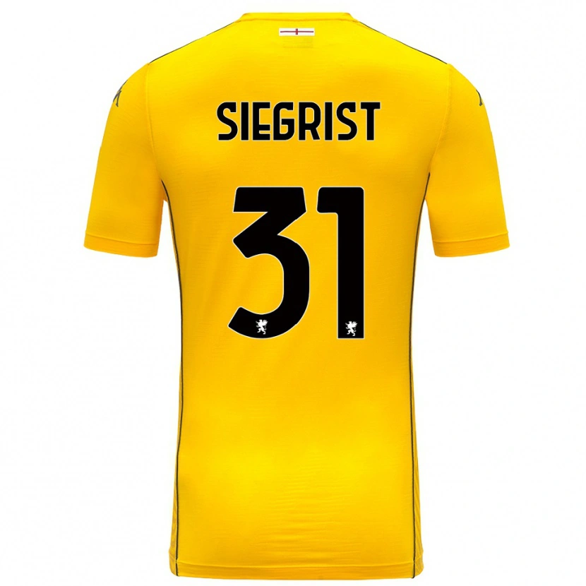 Danxen Kinder Benjamin Siegrist #31 Trikot Dunkelgelb Schwarz Torwarttrikot 2025/26