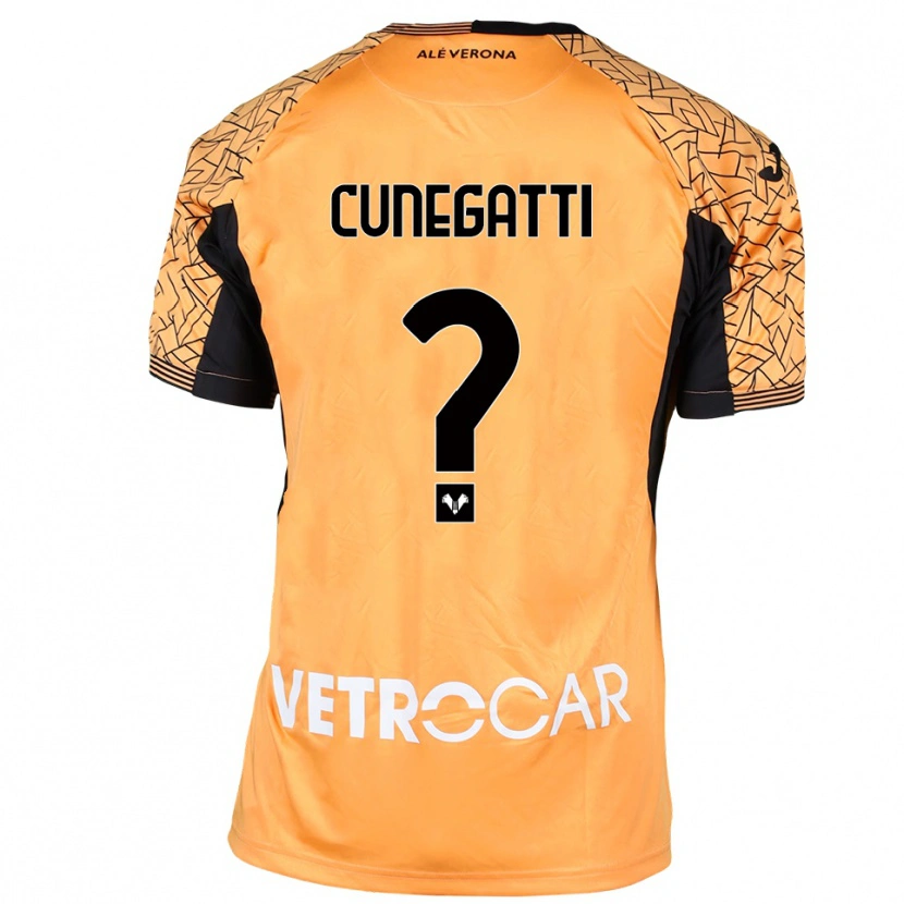 Danxen Kinder Andrea Cunegatti #0 Trikot Orange Schwarz Weiß Torwarttrikot 2025/26