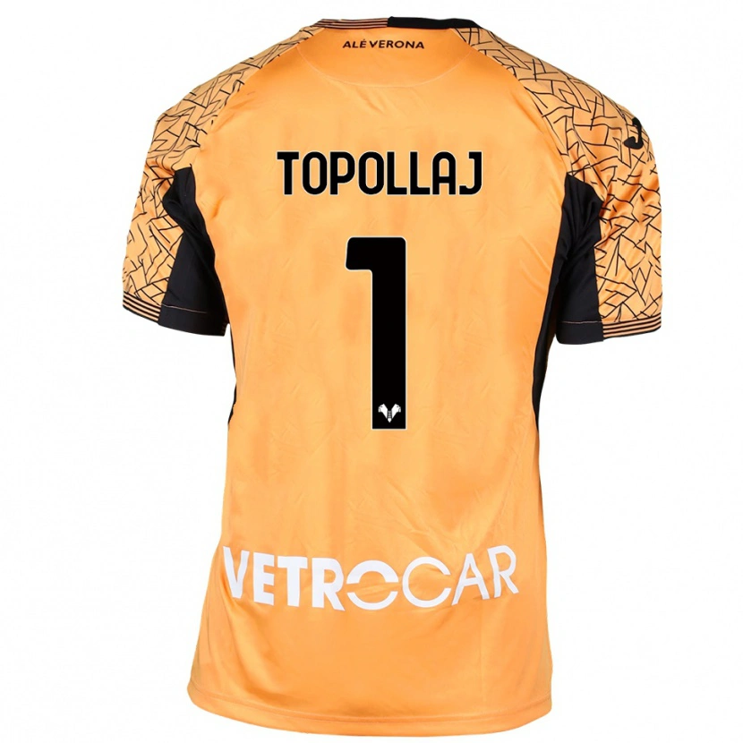 Danxen Kinder Mark Topollaj #1 Trikot Orange Schwarz Weiß Torwarttrikot 2025/26