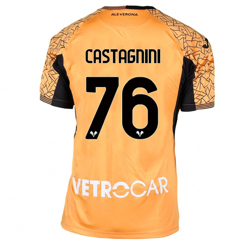 Danxen Kinder Mirko Castagnini #76 Trikot Orange Schwarz Weiß Torwarttrikot 2025/26