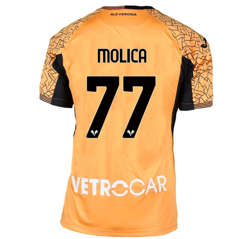 Danxen Kinder Francesco Molica #77 Trikot Orange Schwarz Weiß Torwarttrikot 2025/26