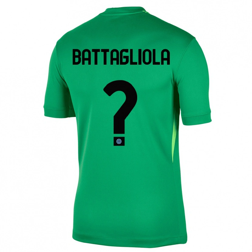 Danxen Kinder Lorenzo Battagliola #0 Trikot Hellgrün Schwarz Torwarttrikot 2025/26