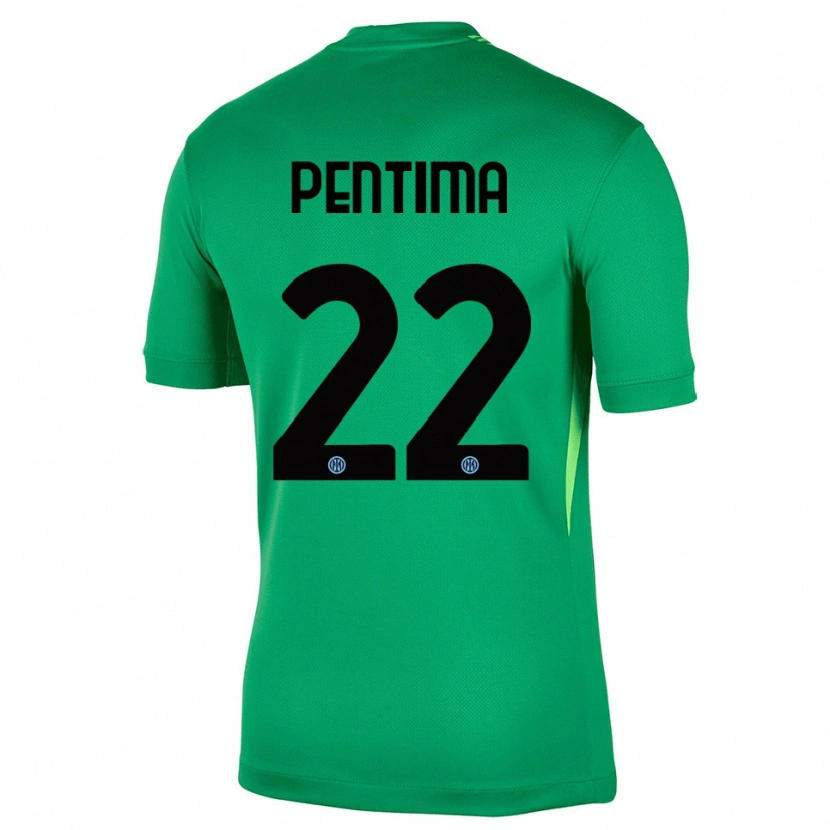 Danxen Kinder Alessandro Pentima #22 Trikot Hellgrün Schwarz Torwarttrikot 2025/26