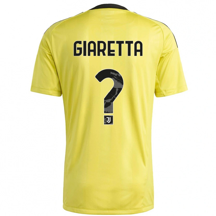 Danxen Kinder Emanuele Giaretta #0 Trikot Gelb Weiß Torwarttrikot 2025/26